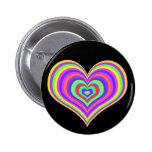 Rainbow Heart Button Badge