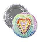 Rainbow Heart Cancer Cannot Do Poem Pin or Buttons