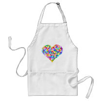 Rainbow Heart Confetti Apron