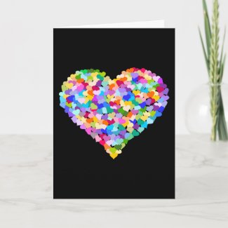 Rainbow Heart Confetti Greeting Cards