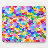 Rainbow Heart Confetti Mousepad