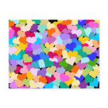 Rainbow Heart Confetti Postcards