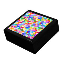 Rainbow Heart Confetti Trinket Box