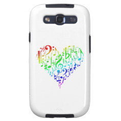 Rainbow Heart Galaxy S3 Case White