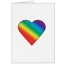 Rainbow heart greeting cards