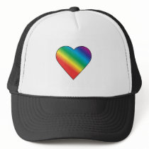 Rainbow heart mesh hat