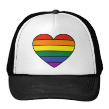 Rainbow Heart Hats