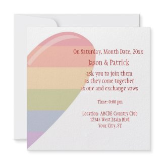 Rainbow Heart invitation