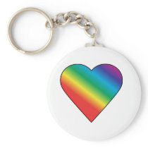 Rainbow heart keychains