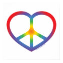 Rainbow Heart, Love, Peace Sign posters by GreenNeighborPeace Rainbow Heart, Love, Peace Sign posters