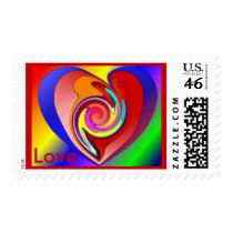 Rainbow Heart Love Stamp by ggbythebay Rainbow Heart Love Stamp