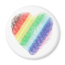 Rainbow Heart Fridge Magnet