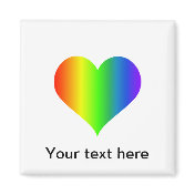 Rainbow Heart Fridge Magnet