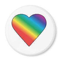 Rainbow heart magnets