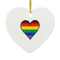 rainbow heart ornaments