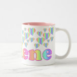 Rainbow Heart Personalized Carlene 11  Mug mugs