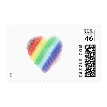 Rainbow Heart Postage