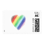 Rainbow Heart postage