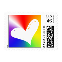 Rainbow Heart Postage