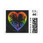 Rainbow Heart Postage Stamp