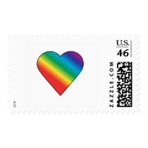 Rainbow heart stamps