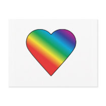 Rainbow heart postcard