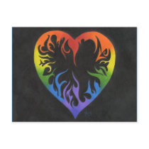 Rainbow Heart Postcard