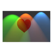 Rainbow & Heart posters