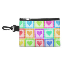 Rainbow Heart Quilt Pattern Accessories Bag