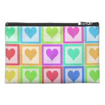 Rainbow Heart Quilt Pattern Travel Accessories Bags