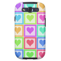 Rainbow Heart Quilt Pattern Samsung Galaxy S3 Cover