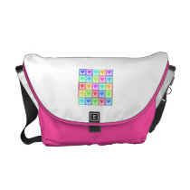 Rainbow Heart Quilt Pattern Courier Bags