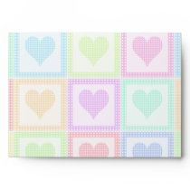 Rainbow Heart Quilt Pattern Envelopes