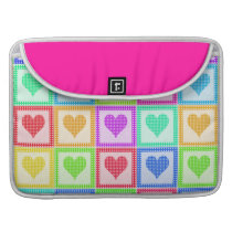 Rainbow Heart Quilt Pattern MacBook Pro Sleeve