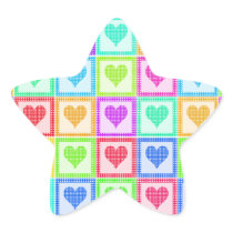Rainbow Heart Quilt Pattern Stickers