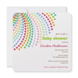 baby sprinkle invitation polka dot