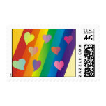 Rainbow heart stamp