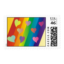 Rainbow heart stamp
