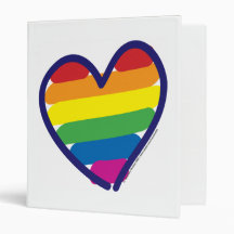 Rainbow Heart Vinyl Binder