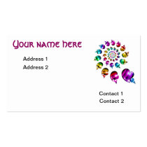 Rainbow Heart Wheel on White Business Card business cards