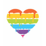 Rainbow heart with dripping paint t-shirts