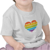 Rainbow heart with dripping paint tshirt