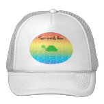 Rainbow hearts baby turtle hat