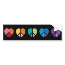 Rainbow HEARTS Bumper sticker bumper stickers by SBeise Rainbow HEARTS Bumper sticker bumper stickers