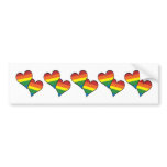 Rainbow Hearts - Bumper Sticker