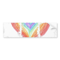 Rainbow Hearts bumper stickers by eelkat Rainbow Hearts bumper stickers