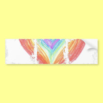 Rainbow Hearts bumper stickers