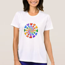 Rainbow Hearts Echo t-shirts