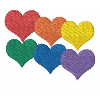 Rainbow Hearts embroideredshirt