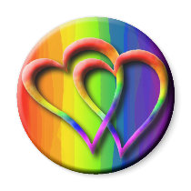 Rainbow Hearts Gay Pride Magnet by PridePostage Rainbow Hearts Gay Pride Magnet